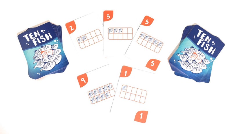 Absolute Zero Ten Fish Math Card Game - Family Friendly Educational Cool Math Games for Kids - Elementary and Kindergarten Learning Activities Help Boys and Girls to Learn Mathematics in a Fun, Interactive Way - Image 1